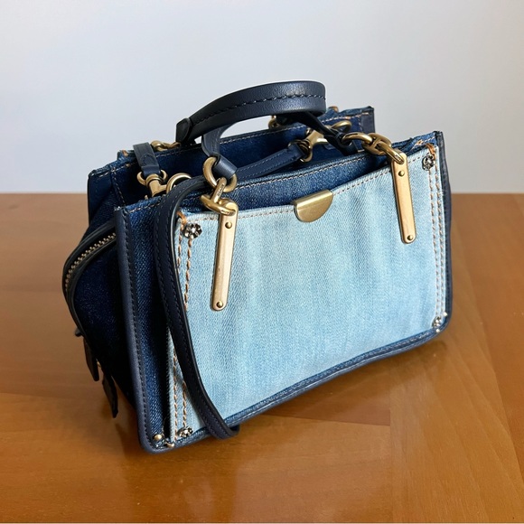 Coach Dreamer 21 Denim Mini Satchel/Crossbody Purse B2547 - Picture 10 of 17